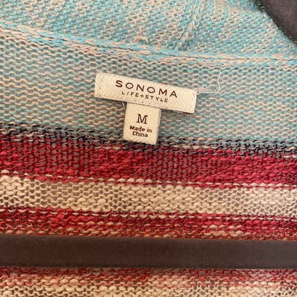 Women’s Sonoma Multi Color Size Medium Cardigan - Picture 3 of 9